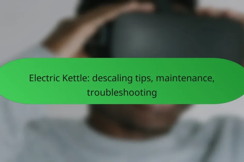 Electric Kettle: descaling tips, maintenance, troubleshooting