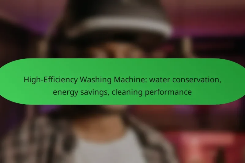 High-Efficiency Washing Machine: water conservation, energy savings, cleaning performance