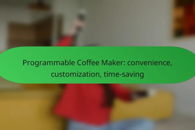 Programmable Coffee Maker: convenience, customization, time-saving
