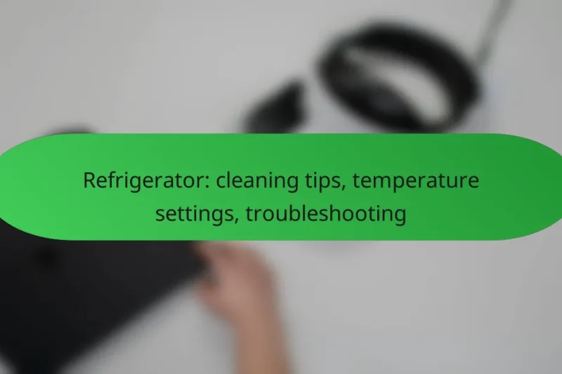 Refrigerator: cleaning tips, temperature settings, troubleshooting