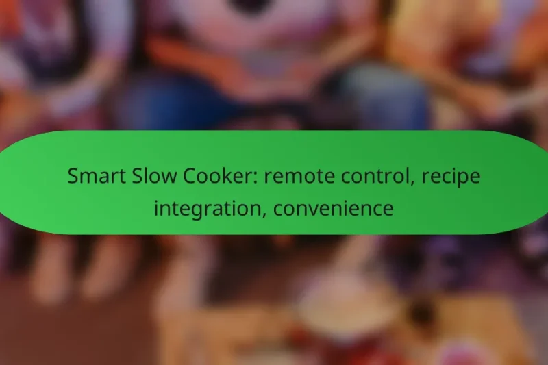 Smart Slow Cooker: remote control, recipe integration, convenience