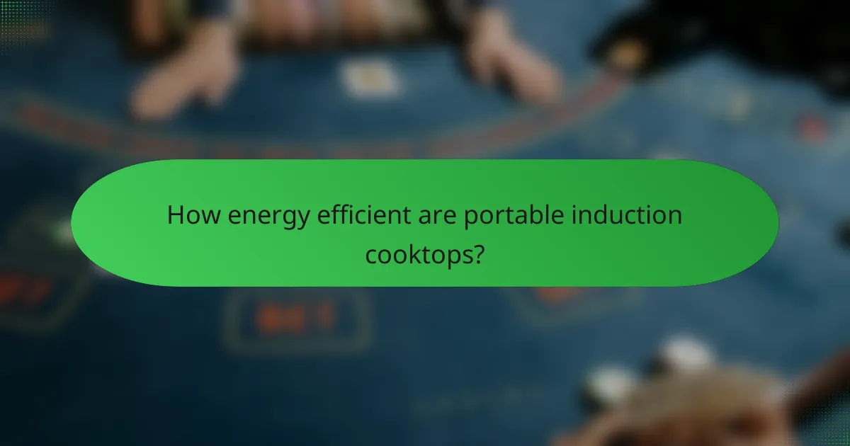How energy efficient are portable induction cooktops?